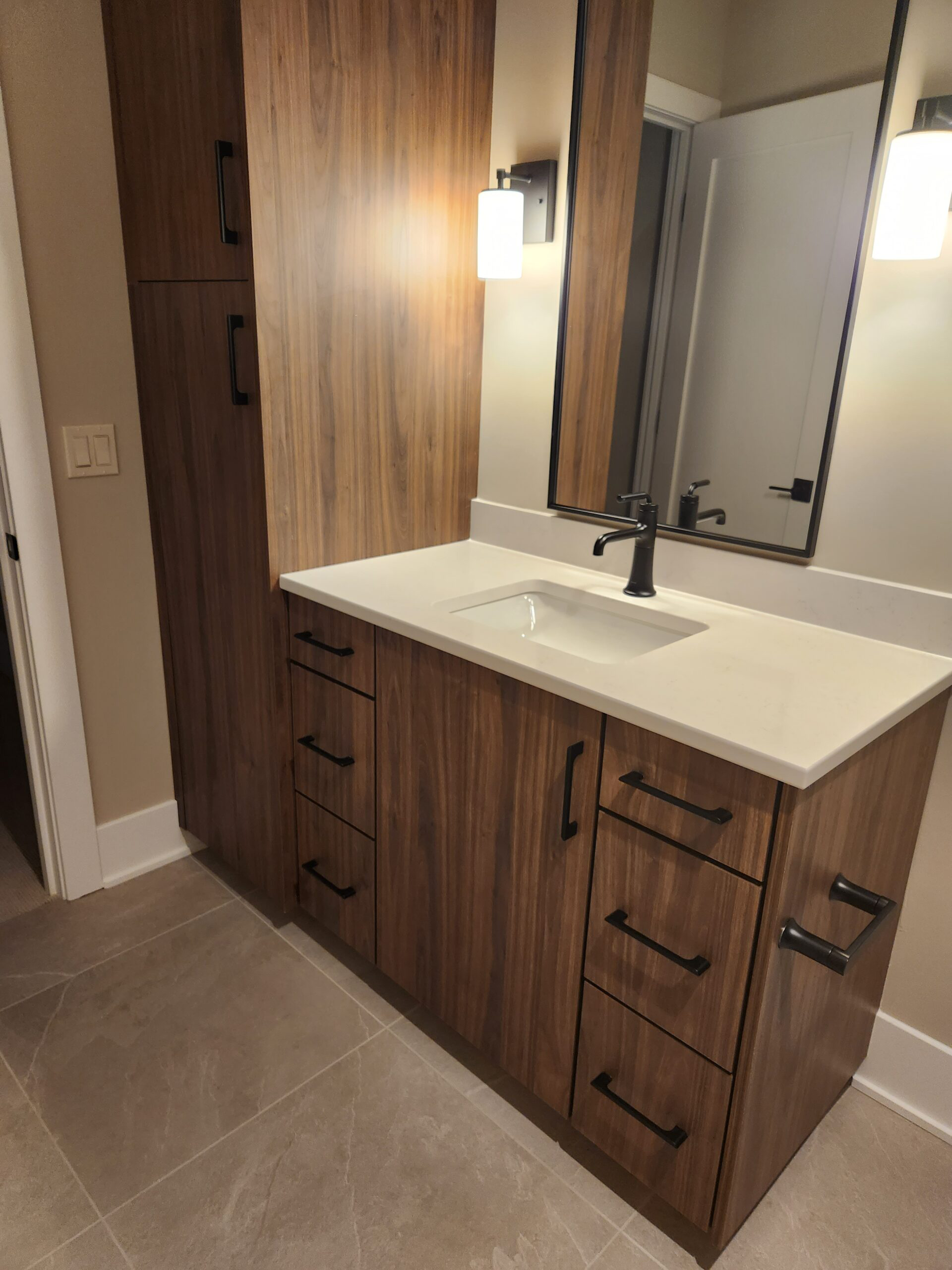 Furniture-style custom bathroom vanity