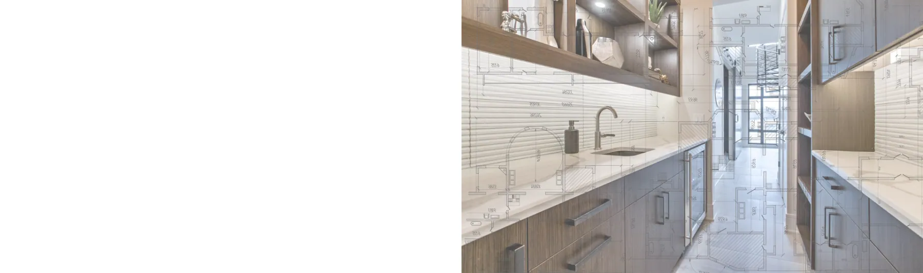 Custom kitchen cabinetry and storage detail
